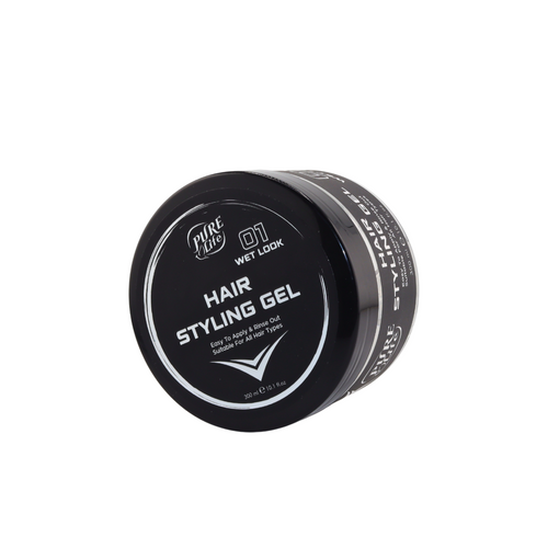 Pure Life Hair Styling Gel Wet Look White 300 ml 01