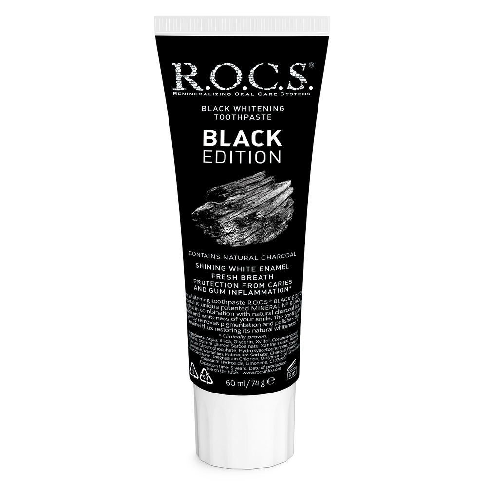 ROCS Toothpaste Black Edition Whitening 74 g