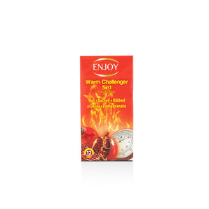 Enjoy Warm Challenger Pomegrante Premium Condoms 12 pcs