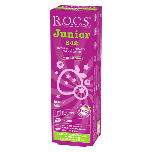 ROCS Toothpaste Junior 6-12 Years Berry Mix 74 g