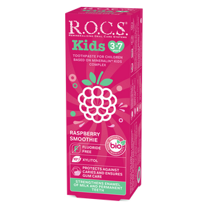 ROCS Toothpaste Kids 3-7 Years Raspberry Smoothie 45 g