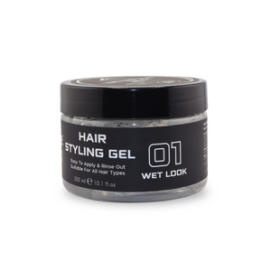 Pure Life Hair Styling Gel Wet Look White 300 ml 01