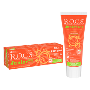 ROCS Toothpaste Junior 6-12 Years Fruity Rainbow 74 g