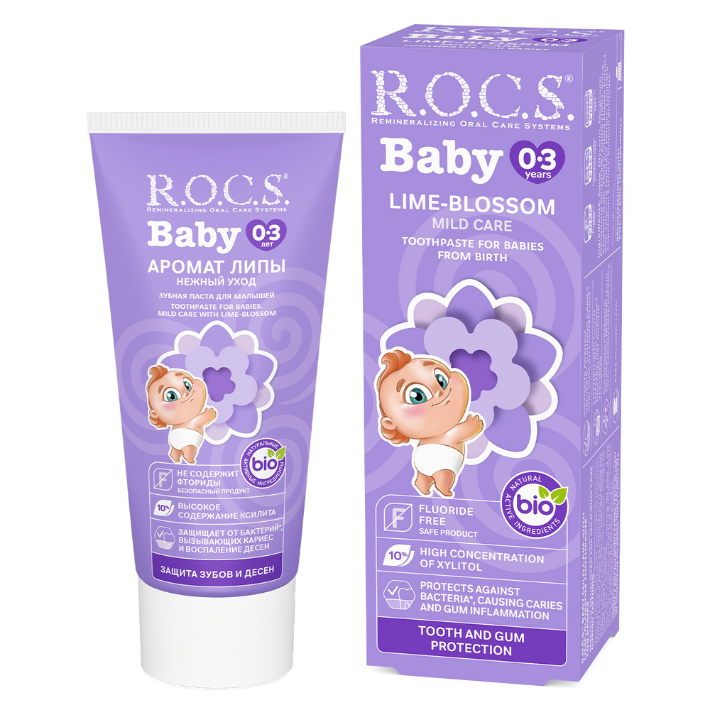 ROCS Toothpaste Baby 0-3 Years Lime-Blossom 45 g