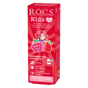 ROCS Toothpaste Kids 4-7 Years Rasperry & Strawberry 45 g