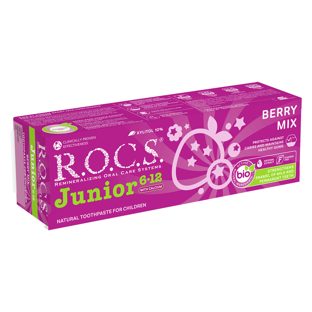 ROCS Toothpaste Junior 6-12 Years Berry Mix 74 g