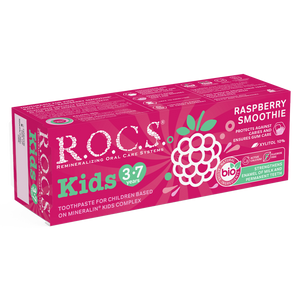 ROCS Toothpaste Kids 3-7 Years Raspberry Smoothie 45 g