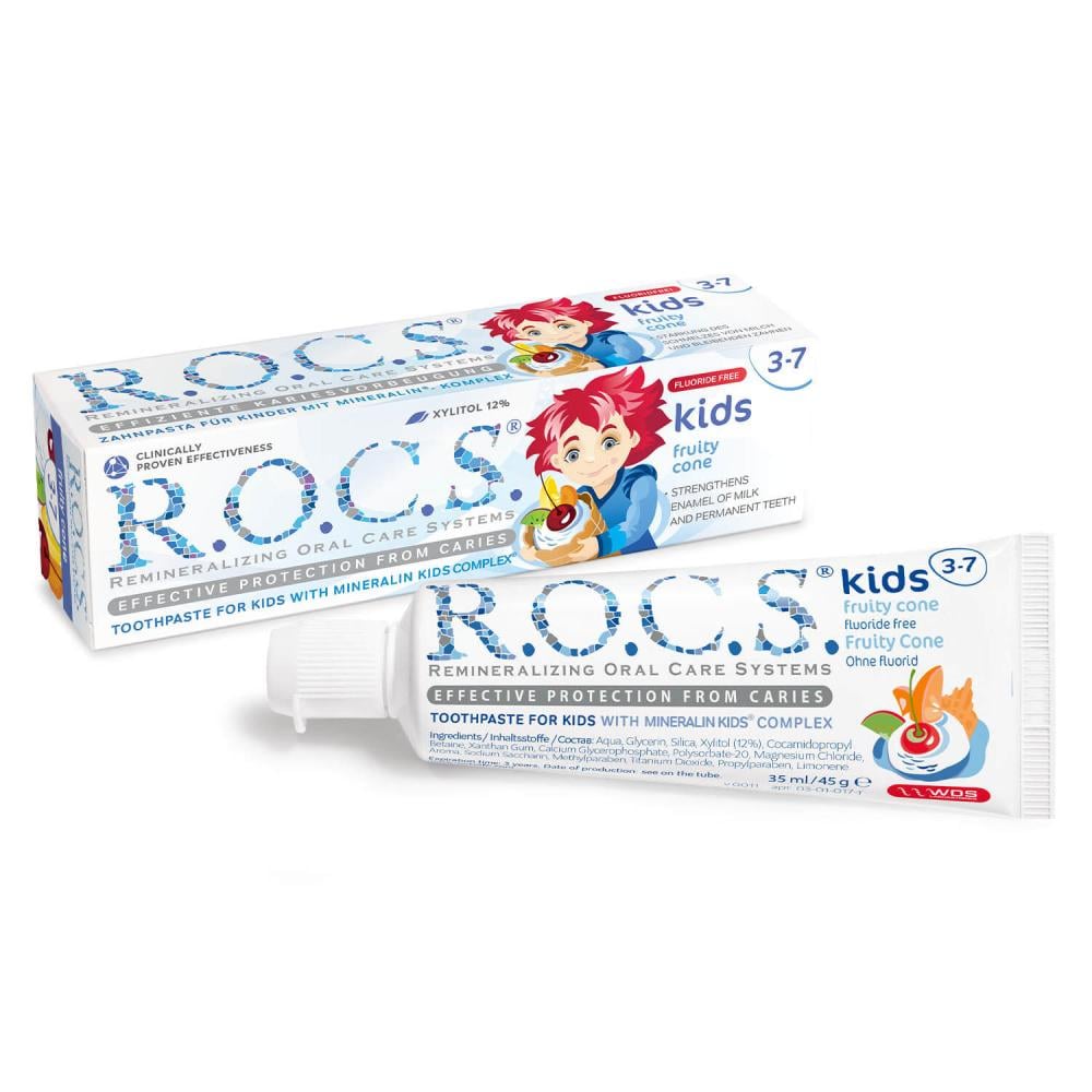 ROCS Toothpaste Kids 3-7 Years Fruity Cone 45 g