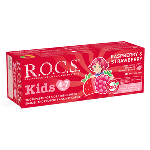 ROCS Toothpaste Kids 4-7 Years Rasperry & Strawberry 45 g