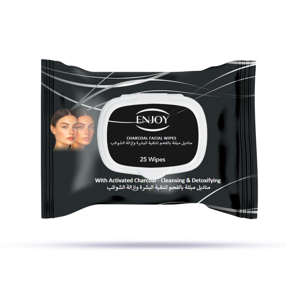 ENJOY Purifying Charcoal Facial Wipes 25s