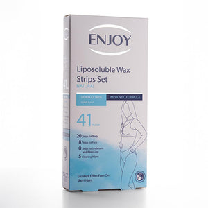 Enjoy Liposoluble Wax Strips Set For Normal Skin 41 pcs