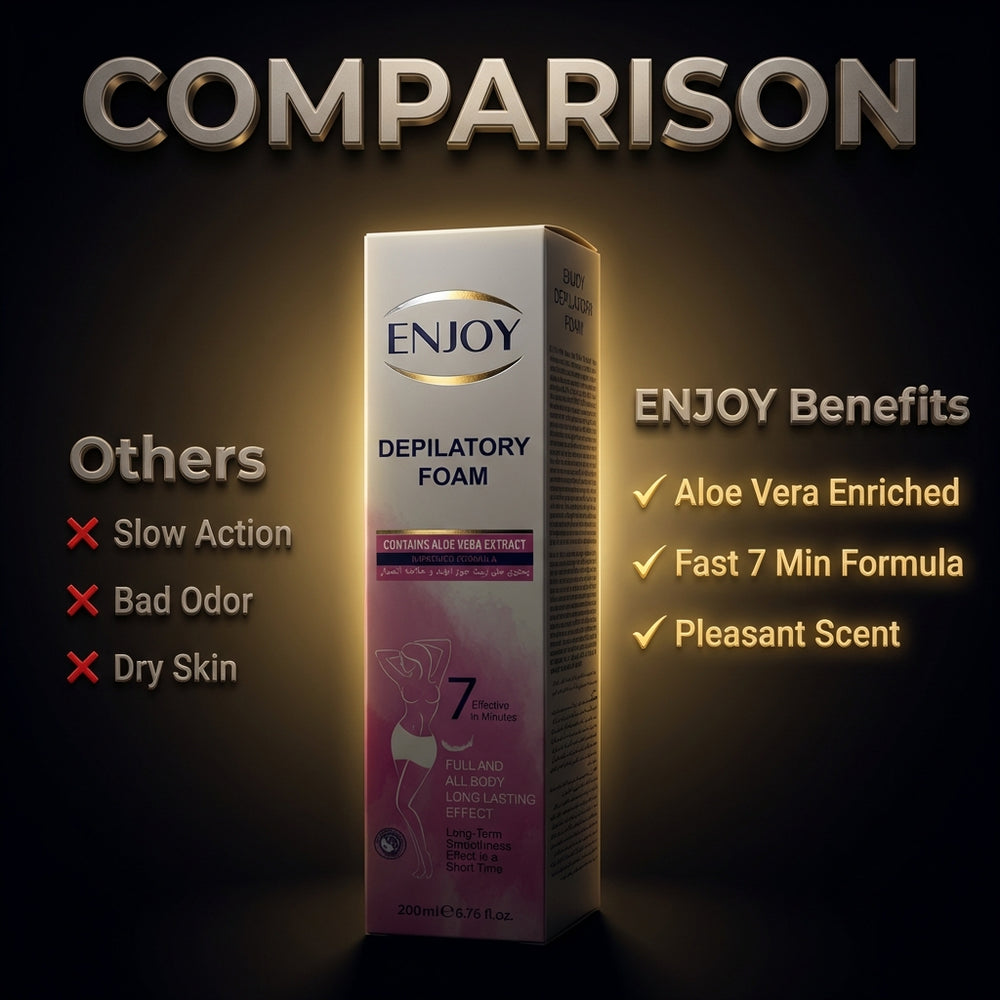 Enjoy Depilatory Foam with Coconut Oil & Aloe Vera Extract 200 ML