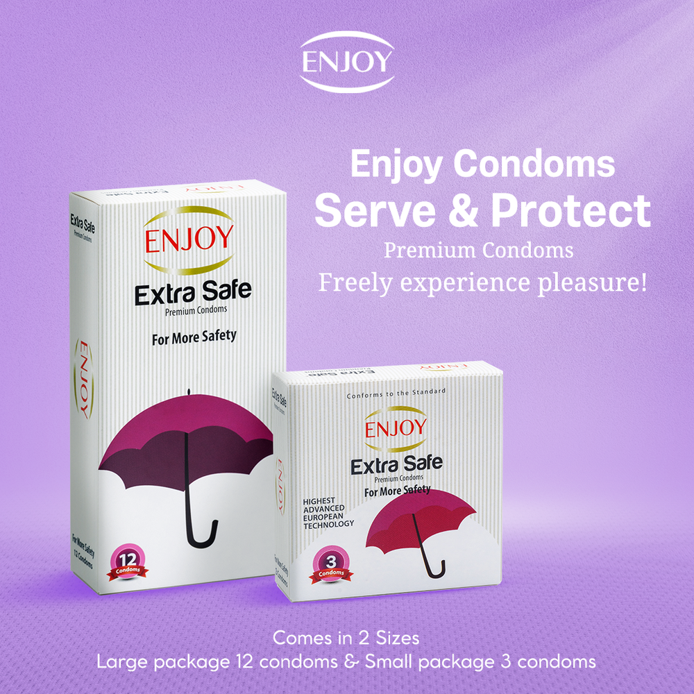 Enjoy Extra Safe Premium Condoms 12 pcs