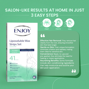 Enjoy Liposoluble Wax Strips Set For Normal Skin 41 pcs