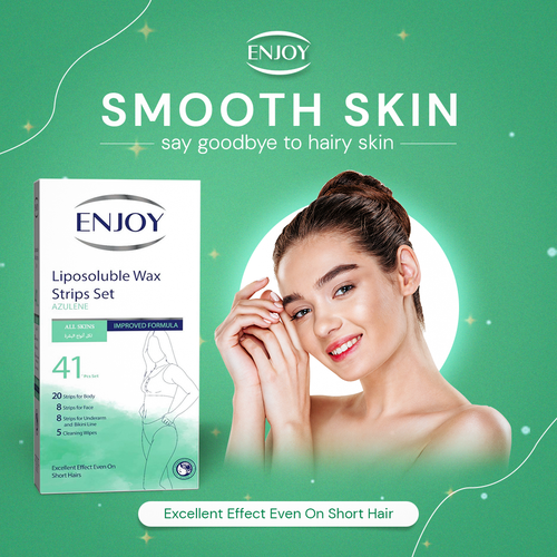 Enjoy Liposoluble Wax Strips Set For Sensitive Skin 41 pcs