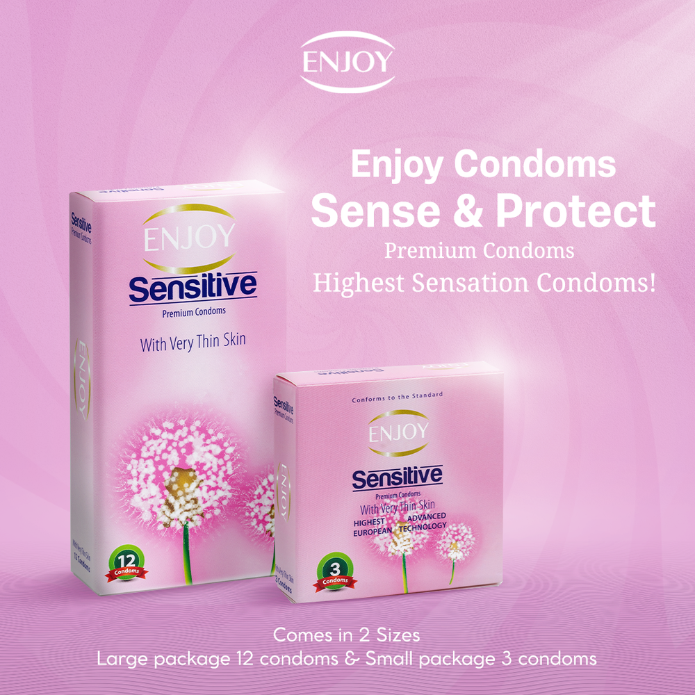 Enjoy Sensitive Premium Condoms 3 pcs