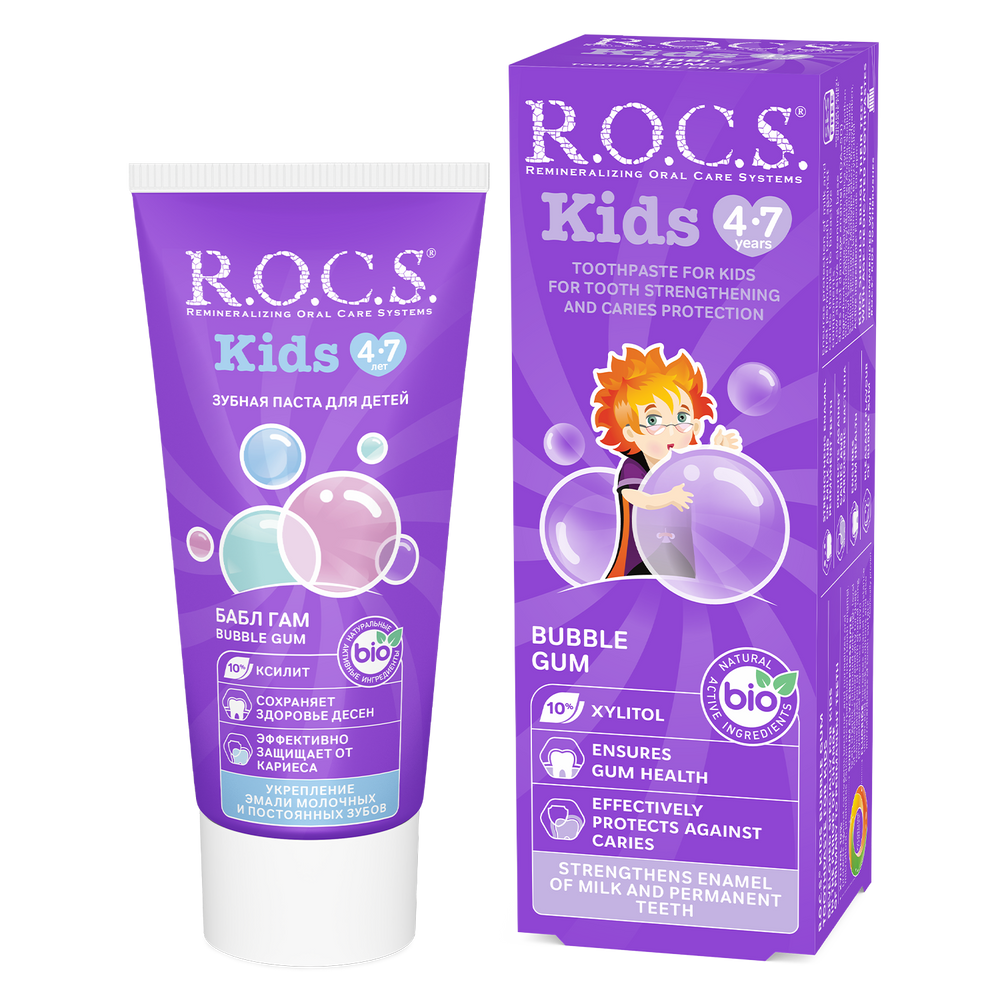 ROCS Toothpaste Kids 3-7 Years Fruity Cone 45 g