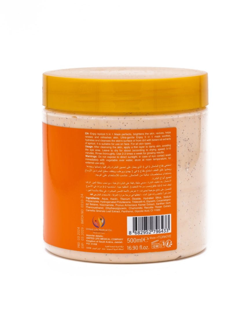 Enjoy Face & Body 5 In 1 Whitening Mask Apricot 500 ml