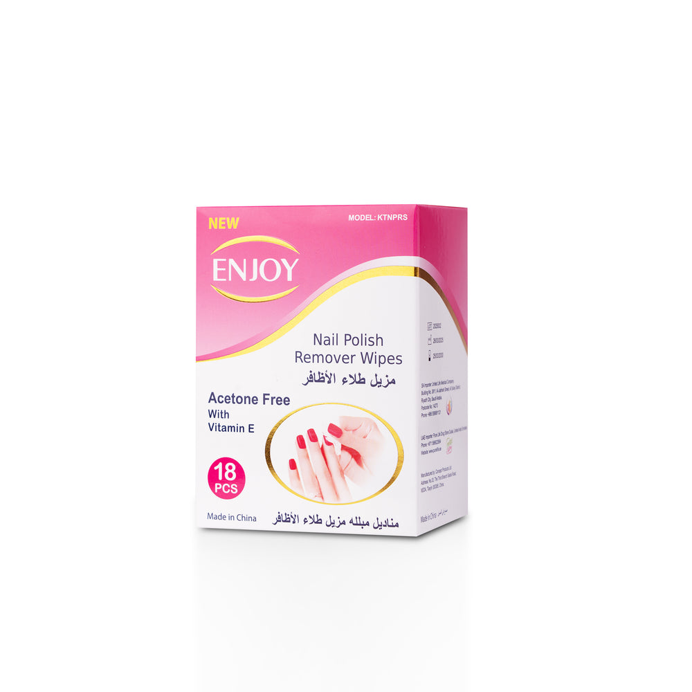 Enjoy Acetone Nail Polish Remover Wipes 18 pcs