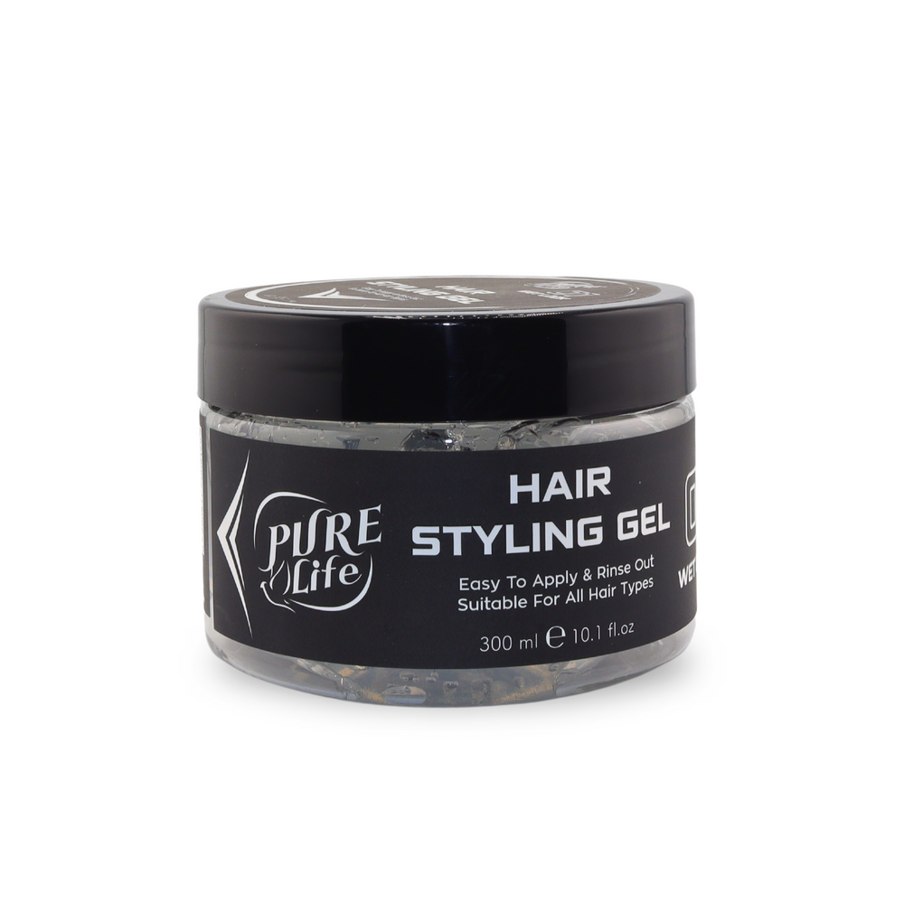 Pure Life Hair Styling Gel Wet Look White 300 ml 01