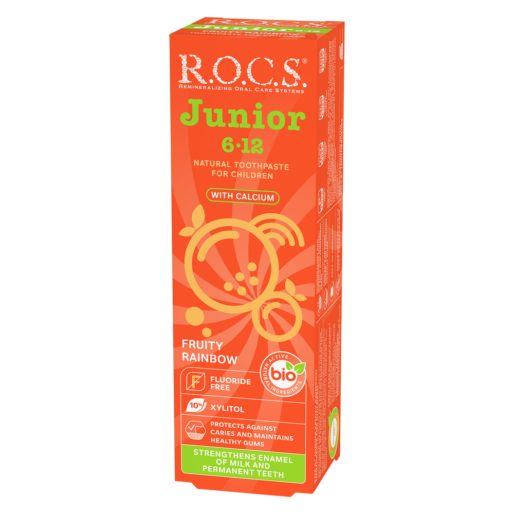 ROCS Toothpaste Junior 6-12 Years Fruity Rainbow 74 g