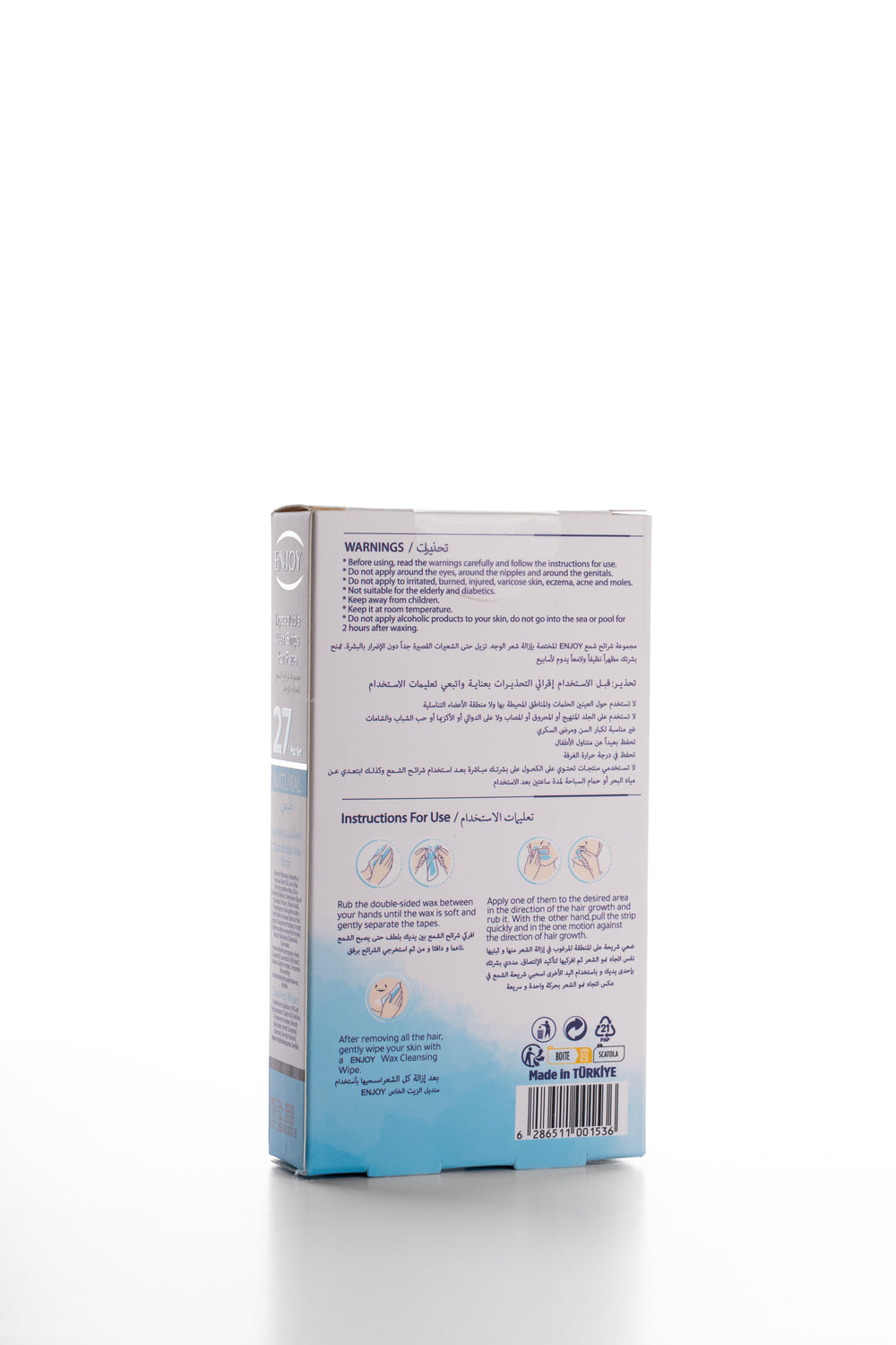 Enjoy Liposoluble Face Wax Strips For Normal Skin 27 pcs