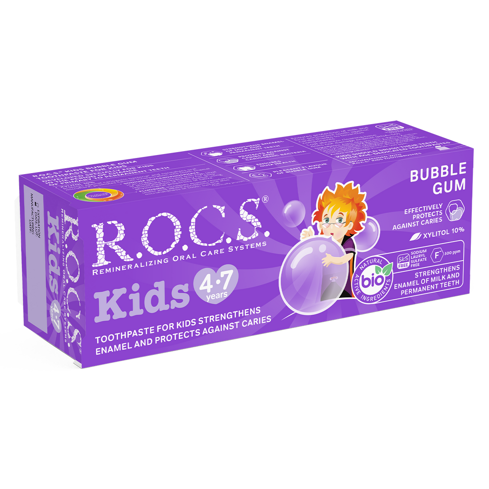 ROCS Toothpaste Kids 4-7 Years Bubble Gum 45 g