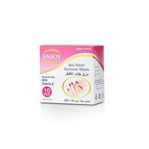 Enjoy Acetone Nail Polish Remover Wipes 10 pcs