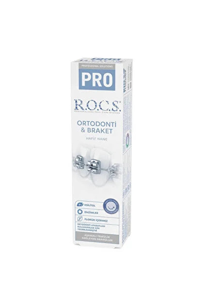 ROCS Toothpaste Pro Brackets & Ortho Mild Mint 135 g