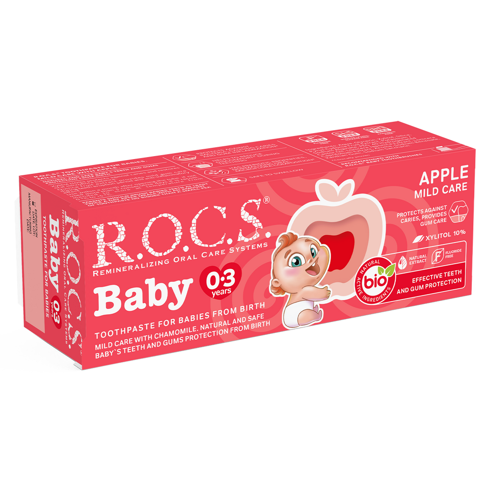 ROCS Toothpaste Baby 0-3 Years Apple 45 g